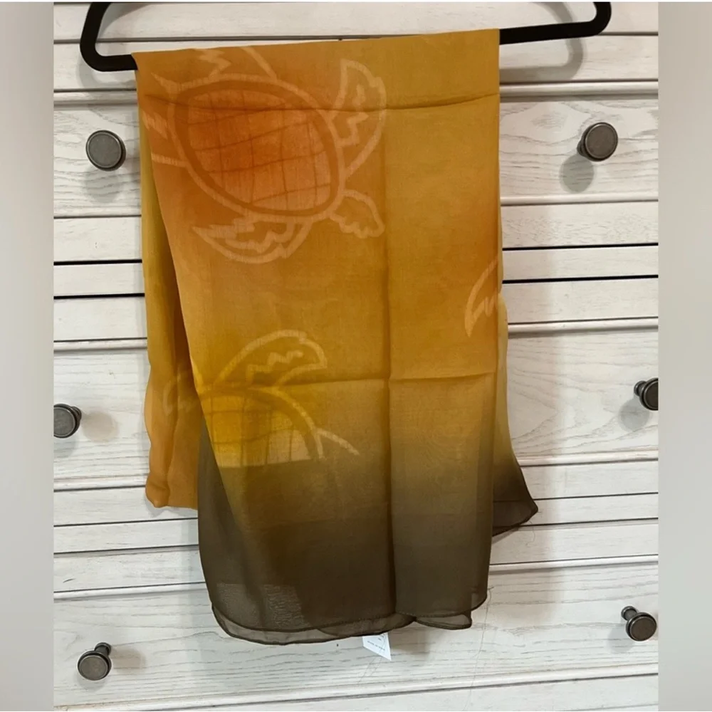 NWT INDIAN SCARF TURTLE DESIGN BOHEMIAN